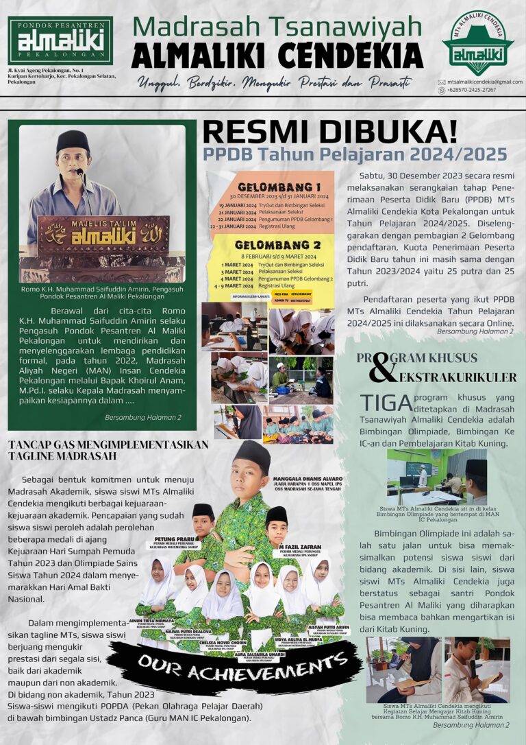 PPDB MTs ALMALIKI CENDEKIA